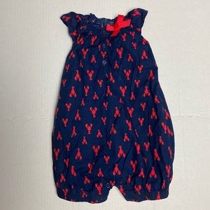 Carter’s Lobster Print Bubble Romper 6 Month